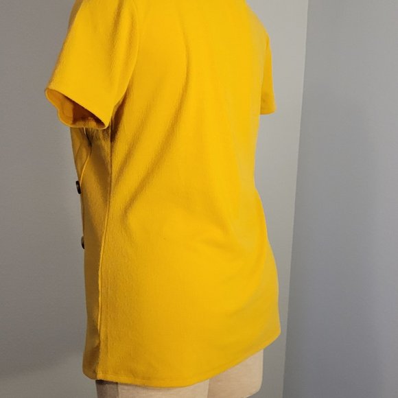 NAIF WOMENS  GOLDEN YELLOW SHORT SLEEVE TOP - Picture 6 of 11